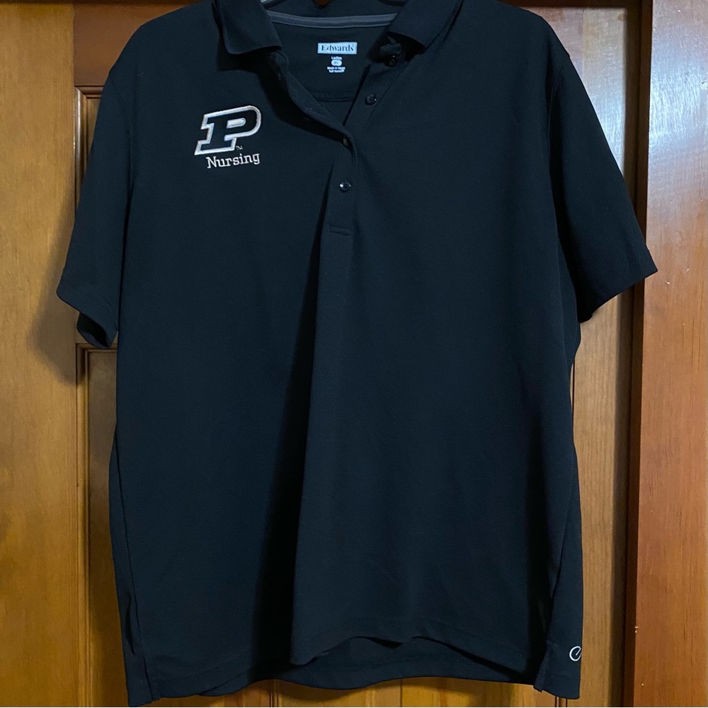 Black Purdue University Nursing Polo